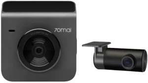 Комплект видеорегистраторов передней и задней панели автомобиля 70mai dash cam a400, 2560x1440, серый