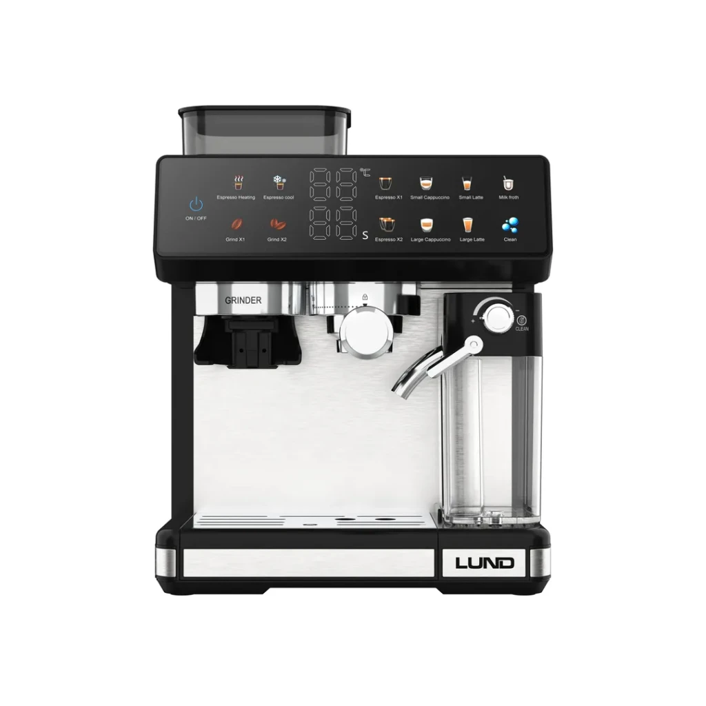 Aparat de cafea cu râșniță și spumător de lapte 1350 w 220 - 240 v 2.6 l lund 2