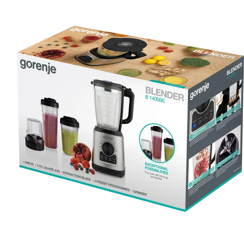 Blender staționar gorenje b1400be, negru | oțel inoxidabil 3