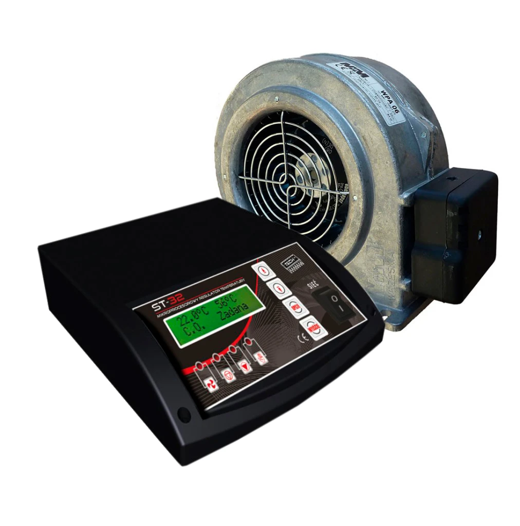 Контроллер tech для твердотопливного котла st-32 zpid + вентилятор wpa07k 2