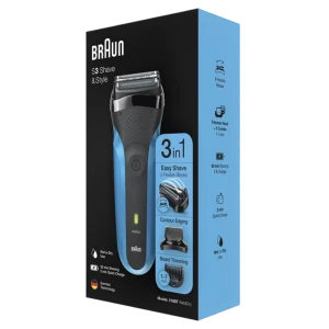 Электробритва мужская braun 310bt, черный | синий Thumbnail 4