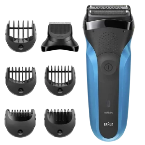 Электробритва мужская braun 310bt, черный | синий
