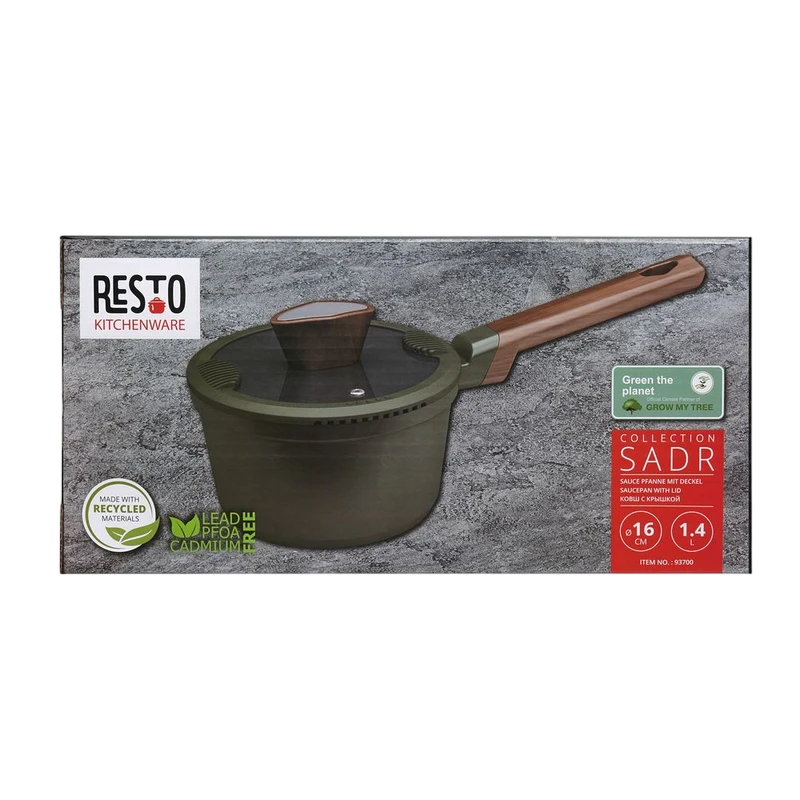 Ковш resto 93700, 1,4л, 16см, зелёный 12