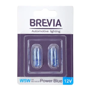 Brevia 12328b2 w5w 12v 5w w2.1x9.5d power blue b2 блистер 2 шт. Thumbnail 2