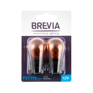 Brevia 12340b2 p27/7w (3157) 12v 27/7w w2.5x16q amber blister 2pci