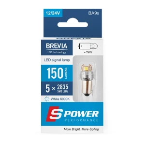 Brevia 10219x2 lampa led s-power t4w 150lm 5x2835smd 12/24v canbus 2pci