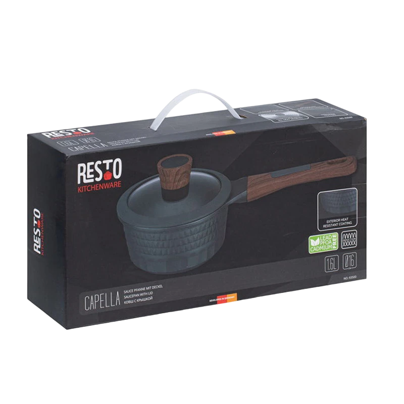 Ковш resto 93500, 1,6л, 16см, чёрный 24