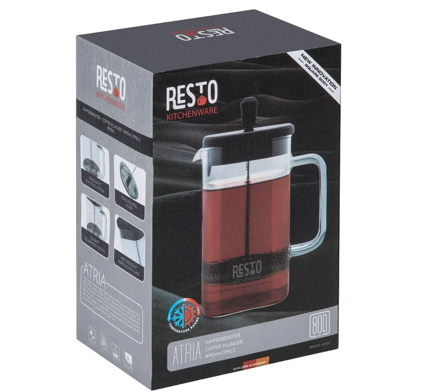 Френч-пресс resto 90504, 0,8л, прозрачный 2