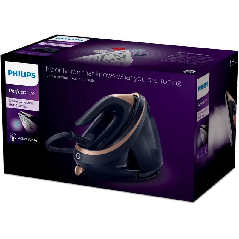 Утюг с парогенератором philips psg9050/20, 3100вт, синий | бронзовый 7