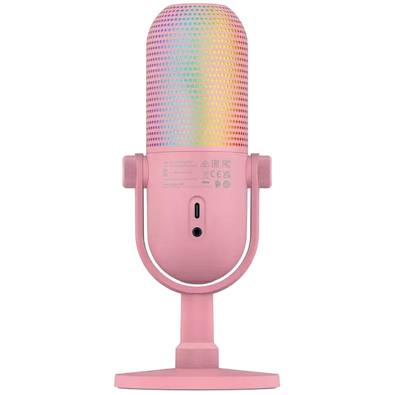 Игровой микрофон razer seiren v3 chroma, проводной аналоговый, quartz 6
