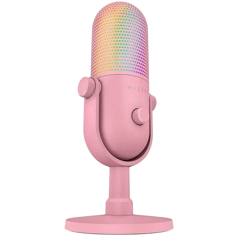 Игровой микрофон razer seiren v3 chroma, проводной аналоговый, quartz 7