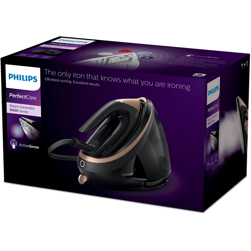 Fier de călcat cu generator de abur philips psg9040/80, 3100w, negru | bronz 3