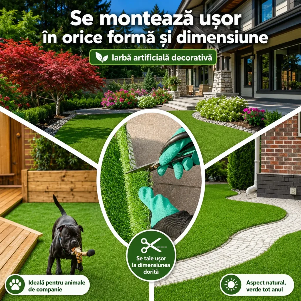 Декоративная искусственная трава 15мм x 2м x 1м, погонный метр, gw1553224-106 4