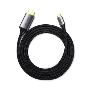 Кабель ugreen type-c на hdmi 4k@60hz, совместимый с thunderbolt 3, 1.5 м, mm142, серый