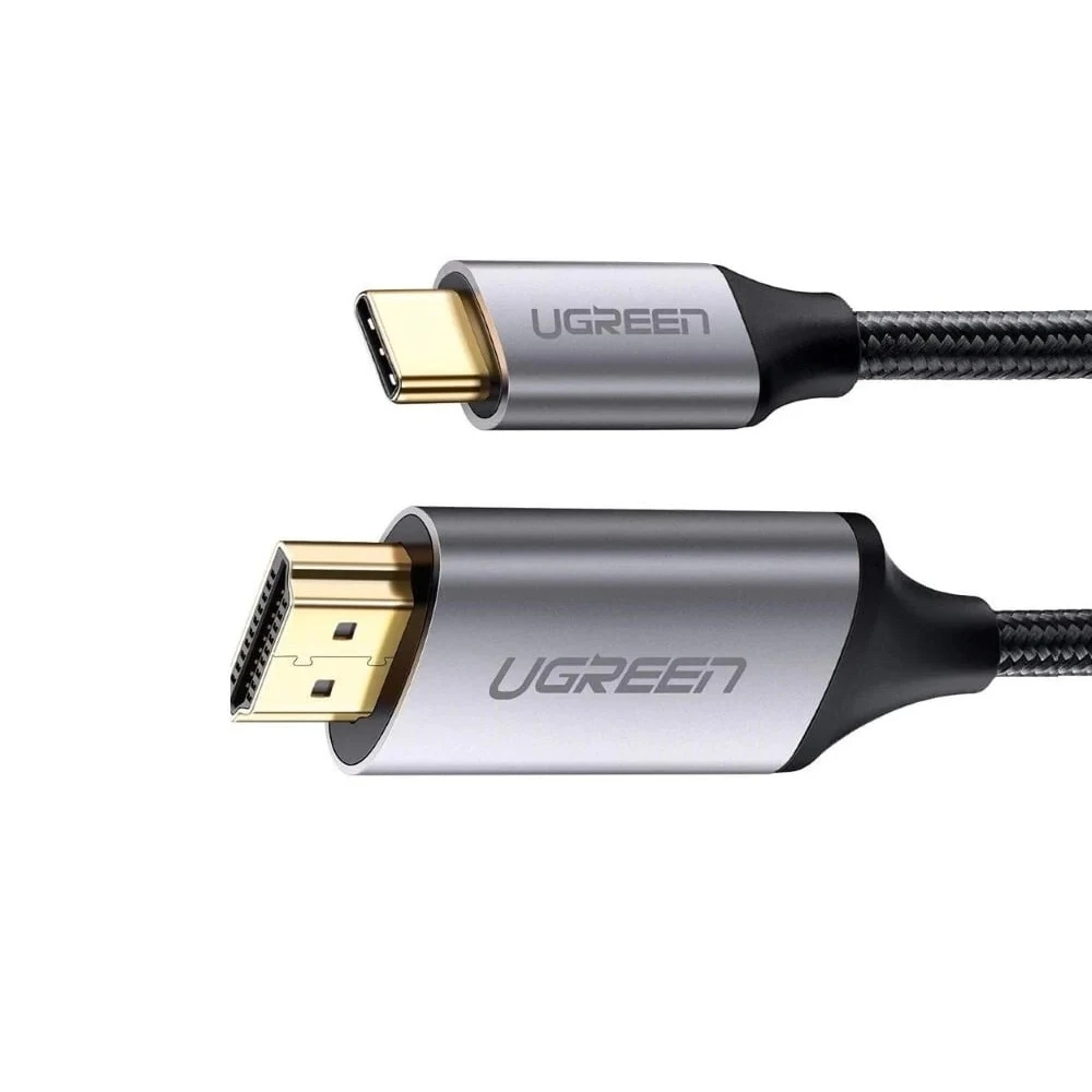 Кабель ugreen type-c на hdmi 4k@60hz, совместимый с thunderbolt 3, 1.5 м, mm142, серый 2