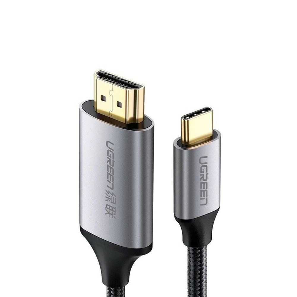 Кабель ugreen type-c на hdmi 4k@60hz, совместимый с thunderbolt 3, 1.5 м, mm142, серый 3