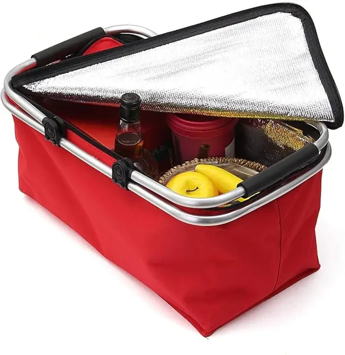 Coș pentru picnic, roșu, termoizolantă trms-05 3