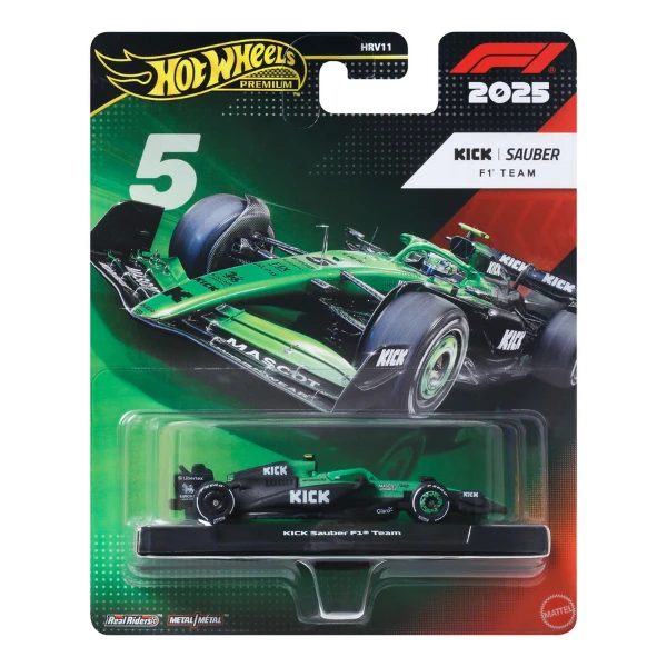 Mașinuță colecționabilă hot wheels „formula 1 premium” echipa kick sauber nr.5, 1:64 4