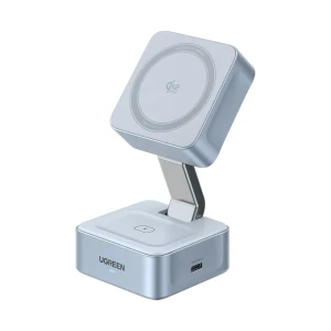 Ugreen magflow 2-в-1 магнитное беспроводное зарядное устройство q2 25w, синий Thumbnail 1