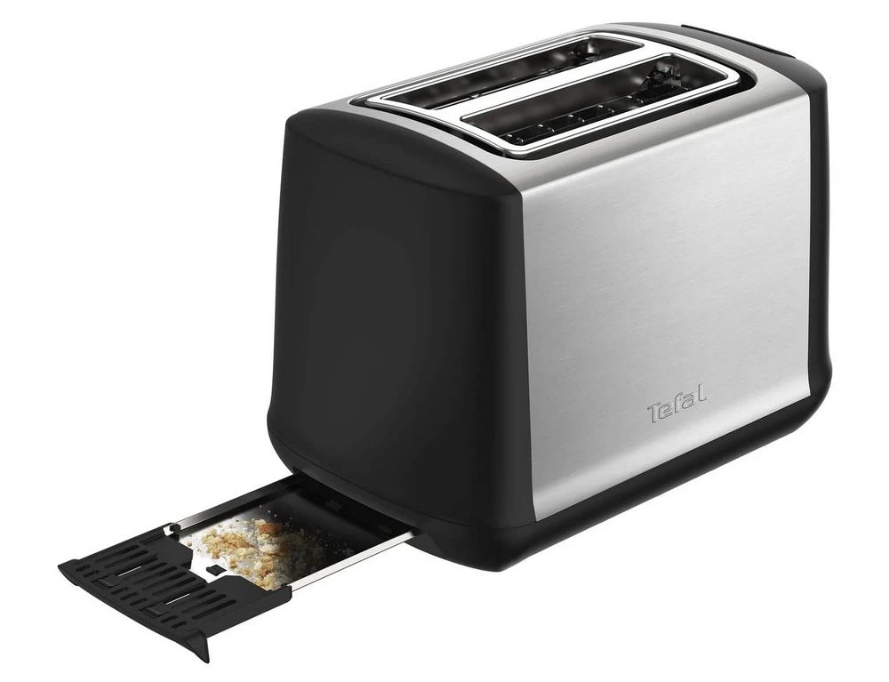 Тостер tefal subito, чёрный | серебристый 7