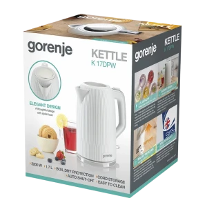 Электрочайник gorenje k17dpw, белый Thumbnail 5