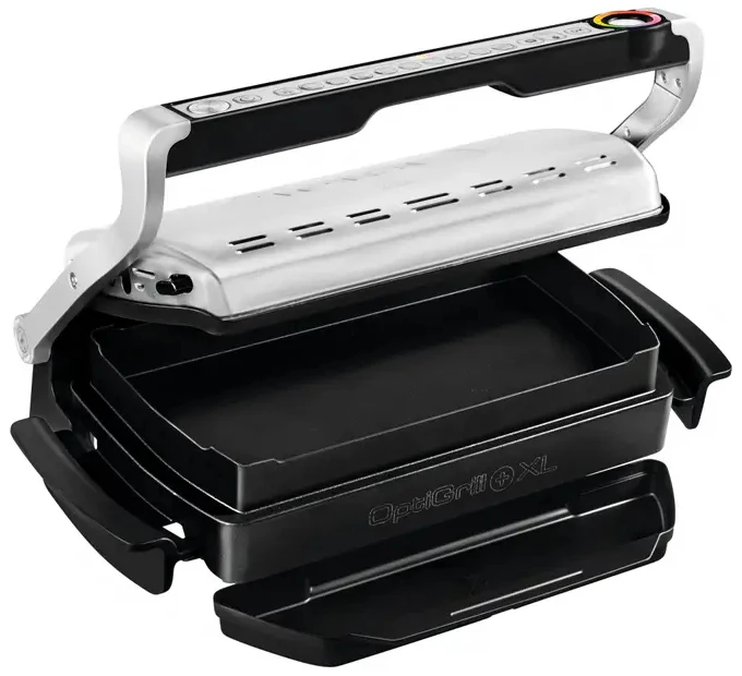 Электрический гриль tefal optigrill+ xl snacking & baking, 2000вт, серебристый 3