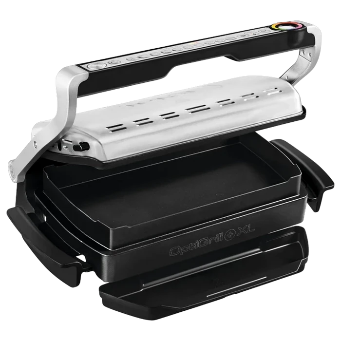 Электрический гриль tefal optigrill+ xl snacking & baking, 2000вт, серебристый 6