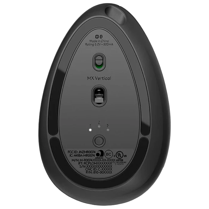 Беcпроводная мышь logitech mx vertical, чёрный 8