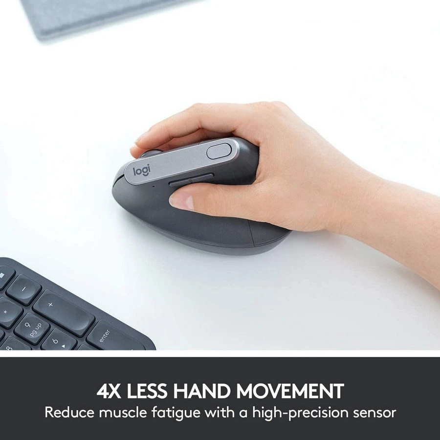Беcпроводная мышь logitech mx vertical, чёрный 10