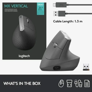 Беcпроводная мышь logitech mx vertical, чёрный Thumbnail 17