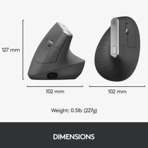 Беcпроводная мышь logitech mx vertical, чёрный Thumbnail 1