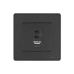 Moes star ring socket 30w gan 3 ports (2*type c+1*usb-a), grey Thumbnail 1