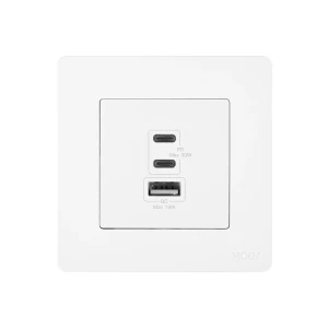 Moes star ring socket 30w gan 3 ports (2*type c+1*usb-a), white