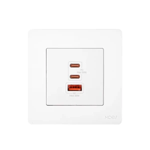 Moes star ring socket 65w gan 3 ports (2*type c+1*usb-a), white Thumbnail 1
