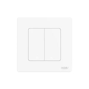 Умный кнопочный выключатель moes zigbee star ring 2 канала (требуется нейтраль), белый