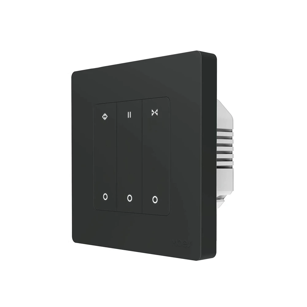Moes zigbee + rf star ring curtain switch 3a (neutral required), grey 2