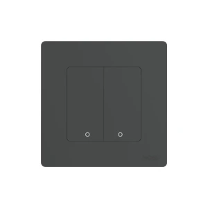 Умный кнопочный выключатель moes zigbee star ring 2 канала (требуется нейтраль), серый