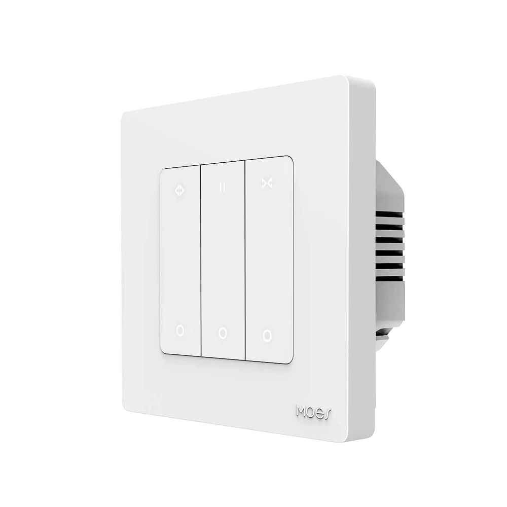Moes zigbee + rf star ring curtain switch 3a (требуется нейтраль), белый 2