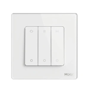 Moes zigbee + rf star ring curtain switch 3a (требуется нейтраль), белый