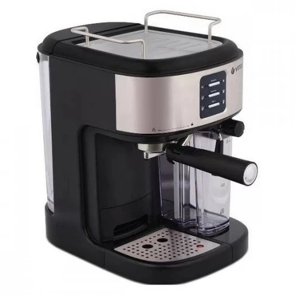 Кофеварка рожковая vitek vt-8489, 1250вт, серебристый 8