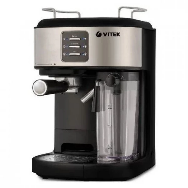 Кофеварка рожковая vitek vt-8489, 1250вт, серебристый 16