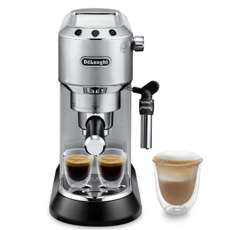 Кофеварка рожковая delonghi dedica pump espresso, 1300вт, серебристый 8