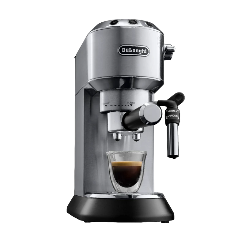 Кофеварка рожковая delonghi dedica pump espresso, 1300вт, серебристый 4