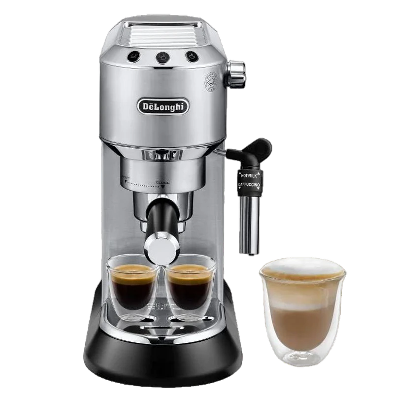 Кофеварка рожковая delonghi dedica pump espresso, 1300вт, серебристый 9