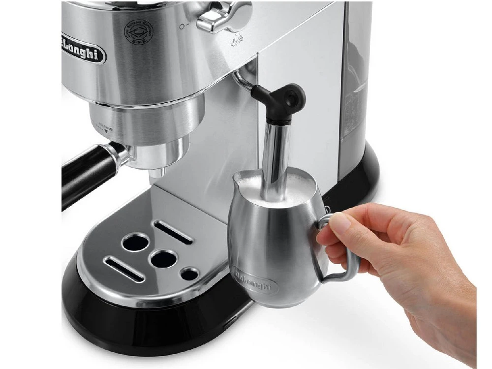 Кофеварка рожковая delonghi dedica pump espresso, 1300вт, серебристый 3