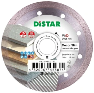 Disc diamantat 1a1r decor slim d125