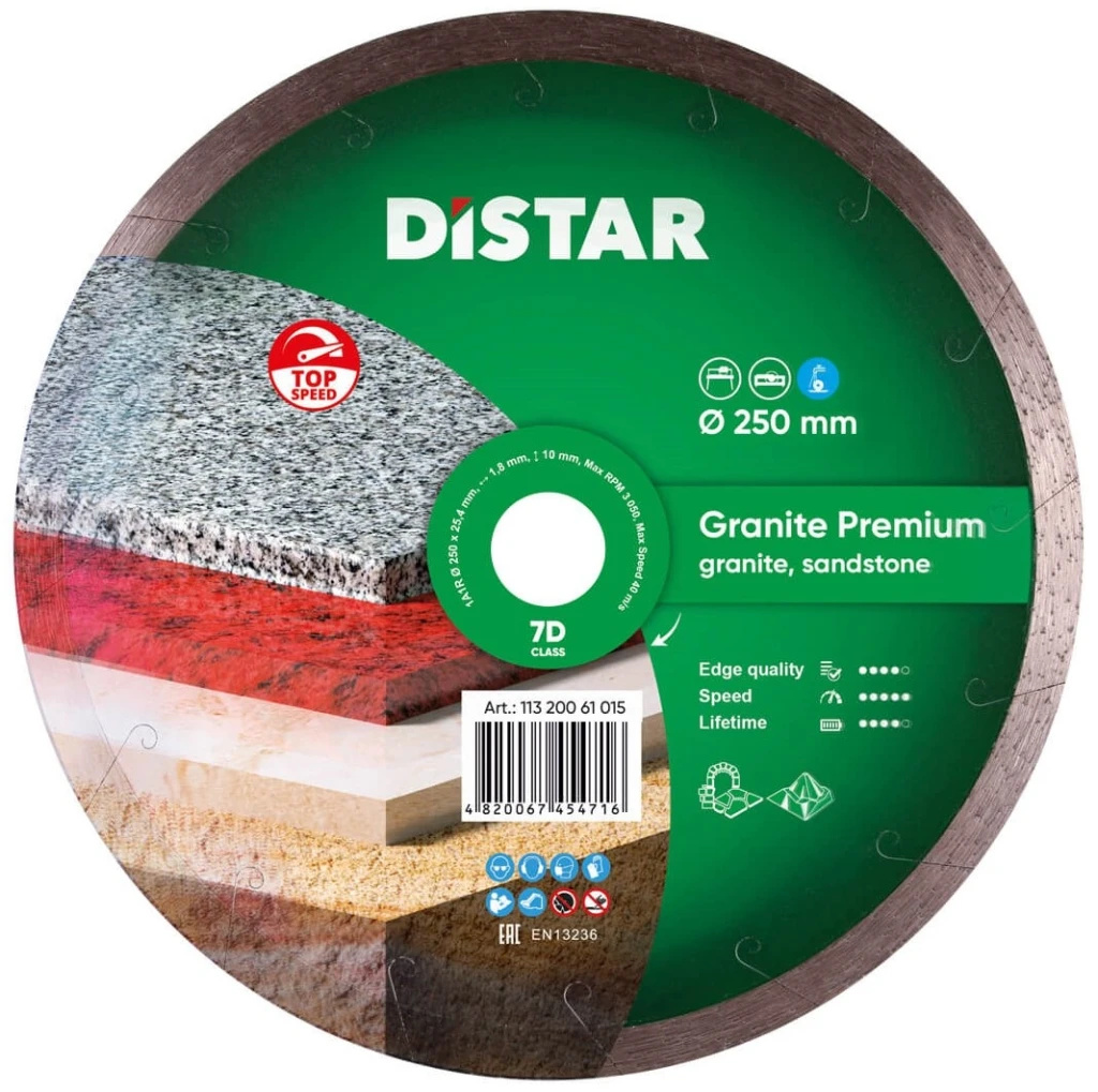 Disc diamantat 1a1r granite premium d250 2