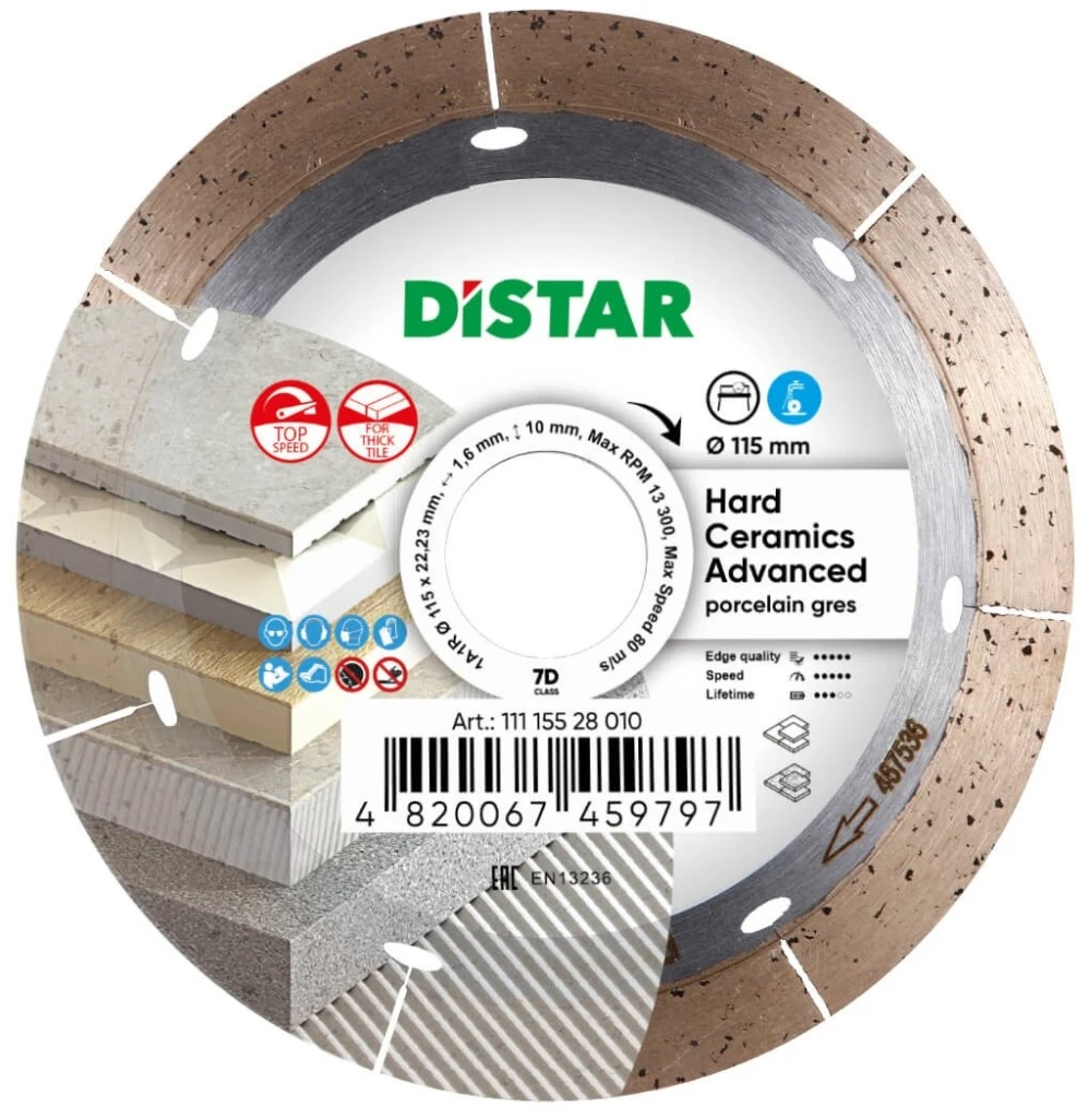 Алмазный диск 1a1r hard ceramics advanced d115 2