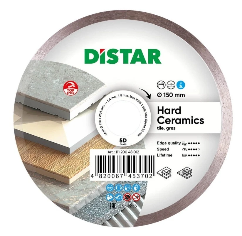 Алмазный диск 1a1r hard ceramics d150 2