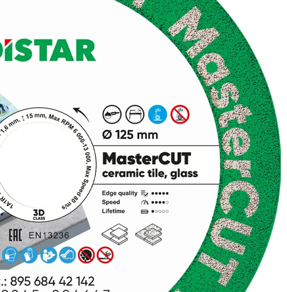 Алмазный диск 1a1r-v mastercut d125x22,23 mm 3
